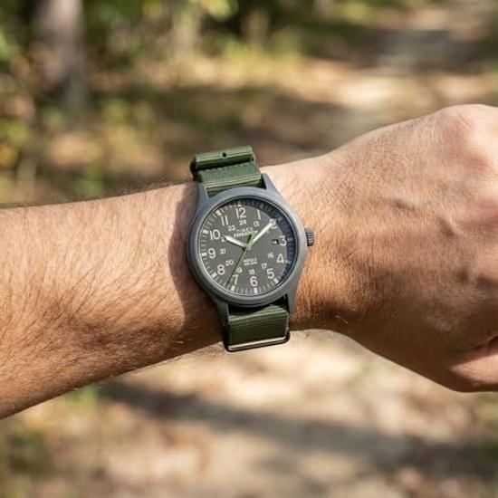 Timex Mens Expedition Scout 40 Watch Standard Green Slip Through