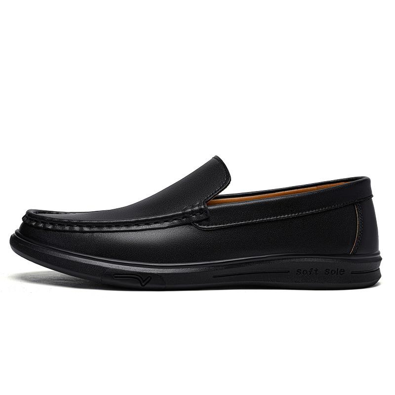 Four Seasons Genuine Leather Mens Shoes Casual Luxury Brand Soft Men Loafers Moccasins Breathable Slip On Male Boat Shoes