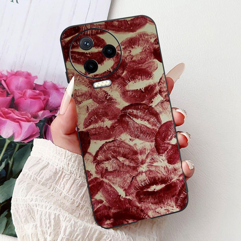 For Infinix Note 12 Pro 4G Case X676B Silicone Cute Cat Fashion Flowers Painted Cover For Inifnix Note 12 Pro Phone Case Bumper