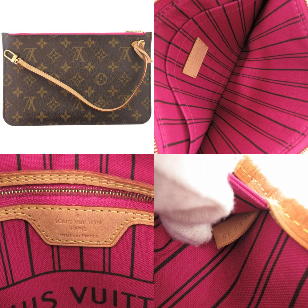 Usata AUTENTICA LOUIS VUITTON M41178 Monogram Neverfull MM con pochette Borsa Pivoonne