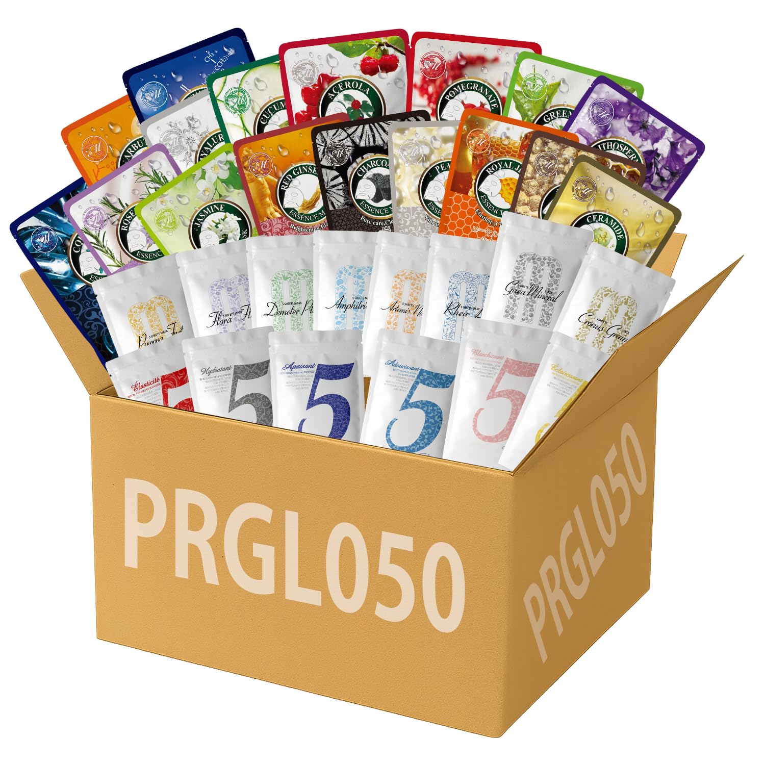 

MITOMO Individual Lucky 50 Individually Wrapped Moisturizing Mask Skin Care Bag, Lifestyle, Packs, [P505000050]