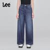 Lee Women's Mid-Dark Blue Wide-Leg Five-Pocket Jeans