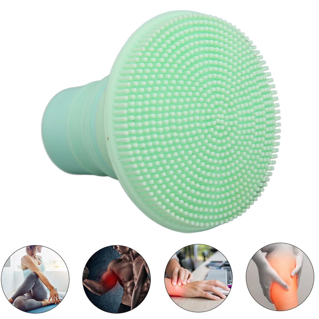 Brush Fascia Massager Head Silicone Replacement Muscle Massager Head for Reducing Soreness 18‑19mm