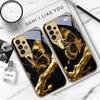 Schmetterling auf dem Ast Für Samsung A 01 52S A04 A05S A10 A12 A13 22 23 24 36 42 M02 Note 10 20Ultra 8 9 Goldene Glas-Handyhülle