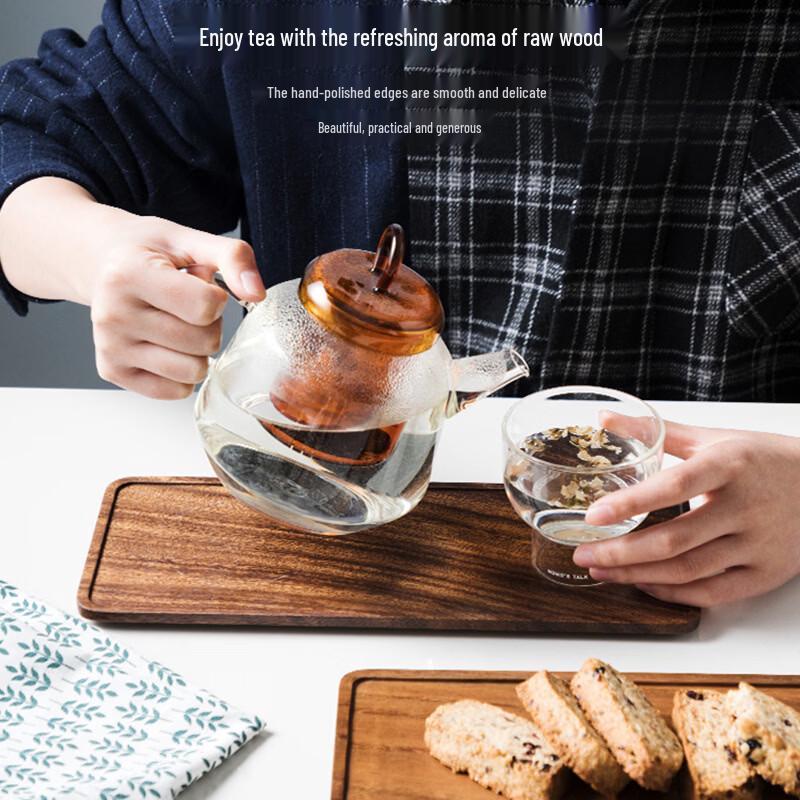 Japanese Style Walnut Wood Serving Tray