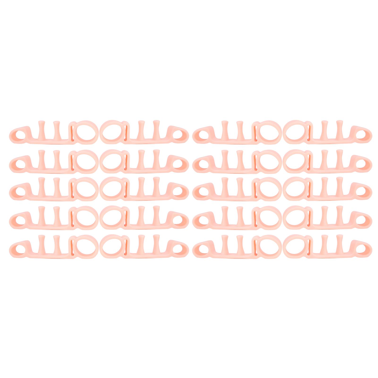 

10 Pairs Unisex Toe Separator Hallux Valgus Hammer Toe Corrector Separation ToolBright Skin Color