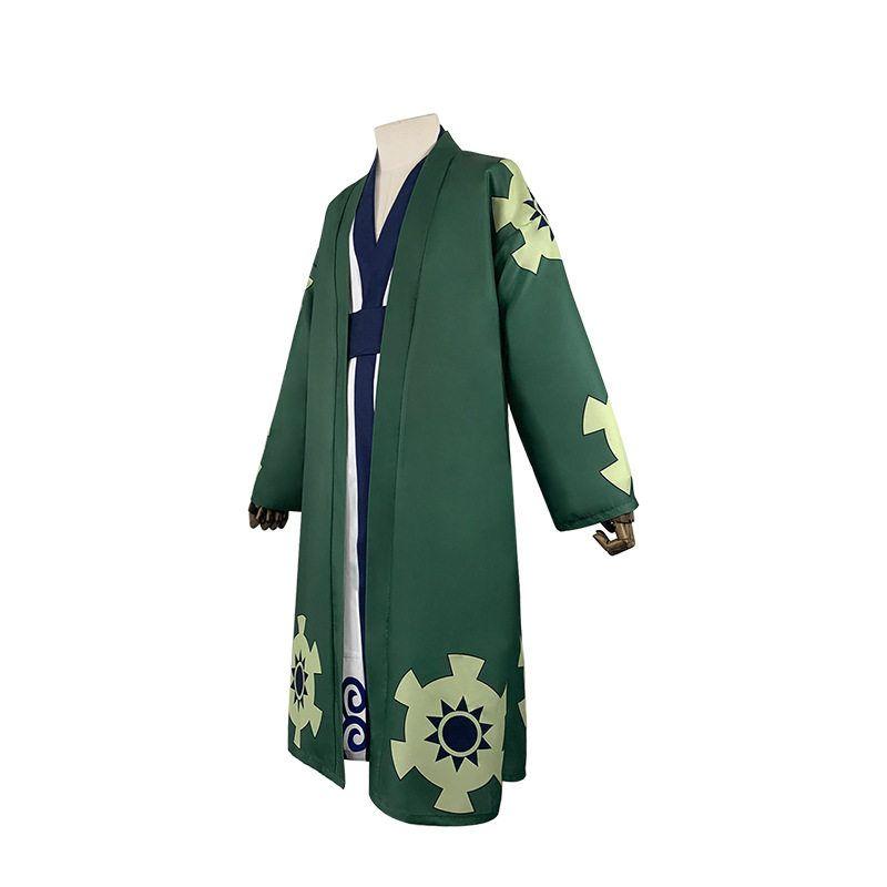 One Piece Zoro Cosplay Costume Wano Country Zoro Taro Yukata Japanese Kimono Set Cosplay Outfit