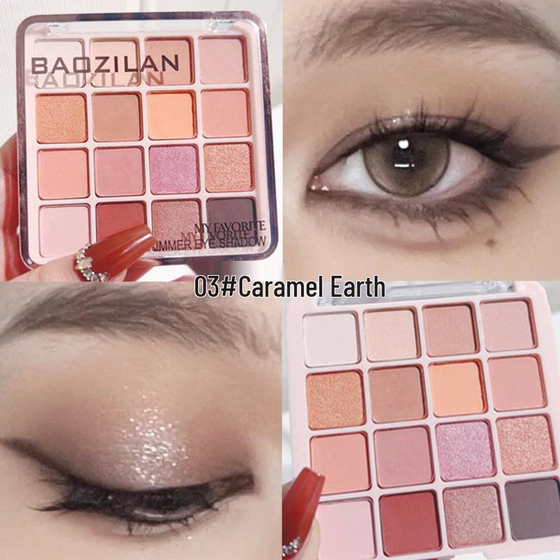 Versatile Multi-Color Eyeshadow Palette: Contour, Highlight & Matte Shimmer Earth Tones