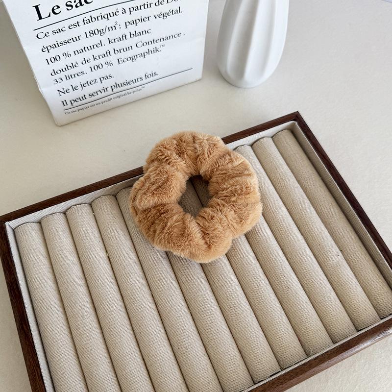 Herbst/Winter Plüsch Haargummis - Groß Süße Milchtee Farbe für Frauen