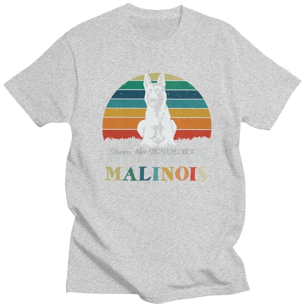 Lustiges Belgischer Schäferhund T-Shirt Herren Baumwoll-T-Shirt Vintage Sonnenuntergang Schäferhund T-Shirt Kleidung Geschenk Herrenbekleidung