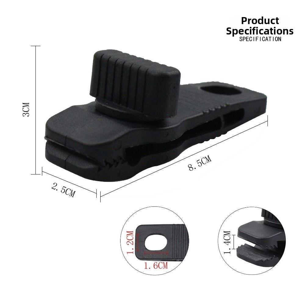 2pcs 2.5*8.5*3cm Camping Tent Clips 4 Colors Rotate Jaw Grip New Tarpaulin Fixing Snaps