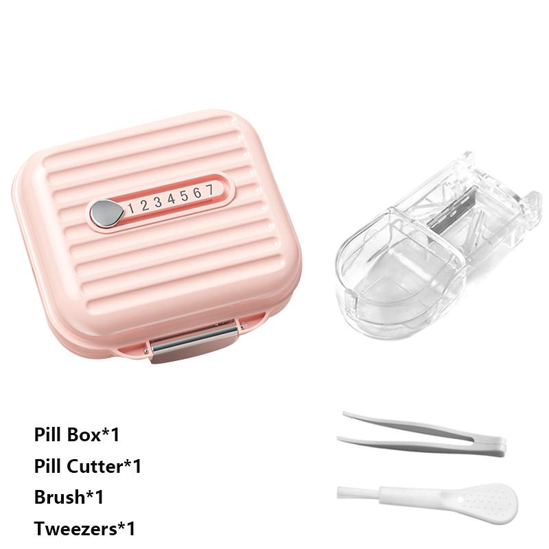 Portable Mini Pill Box Fashion Vitamin Pills Box Storage Box Pill Container Medical Kits For Health Travel Outdoor Supplies