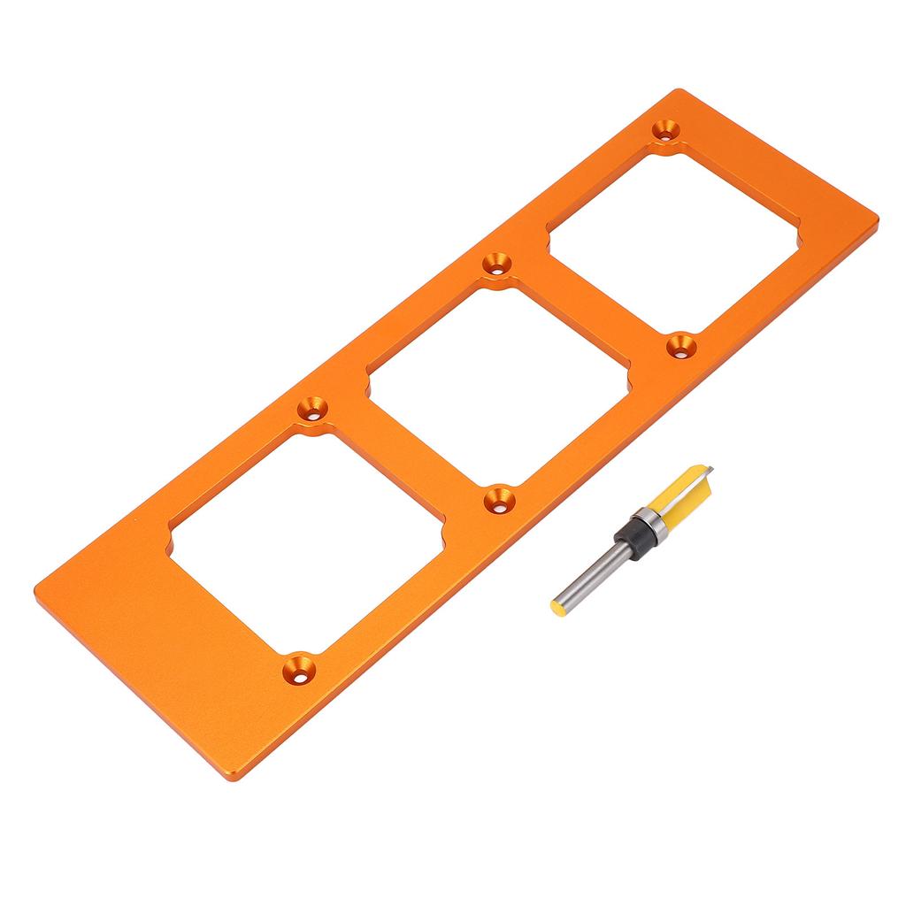 Socket Box Hole Opener with Profiling Router Bit Aluminum Alloy Switch Socket Opening Template Tool