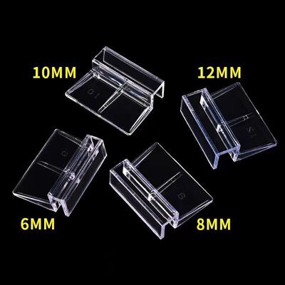 4 pièces/lot Poissons Animaux Aquatiques Pièces Aquarium Bac à Poissons Clips Acryliques Supports Couvercle en Verre 6/8/10/12mm