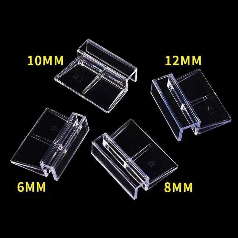 

4Pcs/lot Fish Aquatic Pet Parts Aquarium Fish Tank Acrylic Clips Glass Cover Support Holders 6/8/10/12mm 4Pcs 10mm