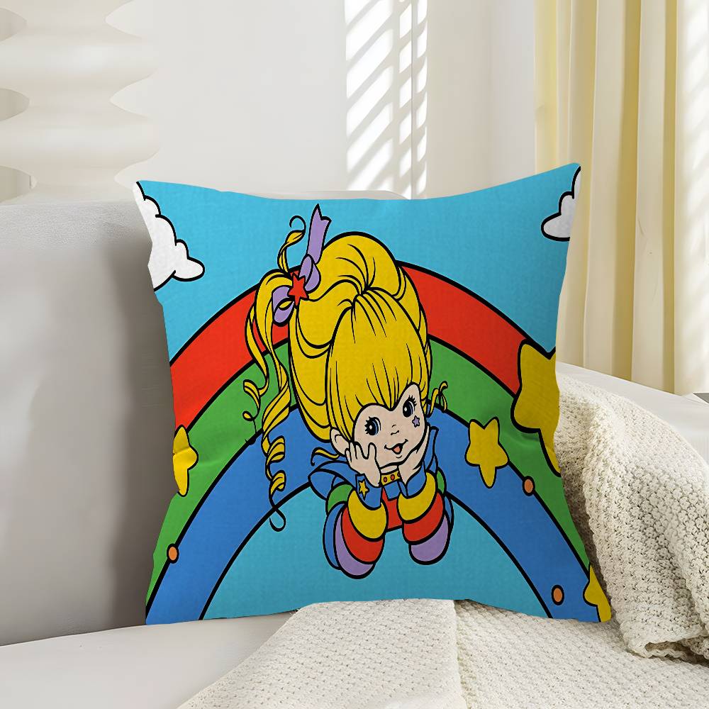 Rainbow Brite Anime Pillow Cover For Bedroom Room And Living Room Sofa Decorative Cushion Cover