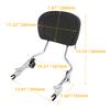Motorcycle Chrome Detachable Passenger Backrest Rear Sissy Bar For Harley Touring Street Glide Road King Glide 2009-2023