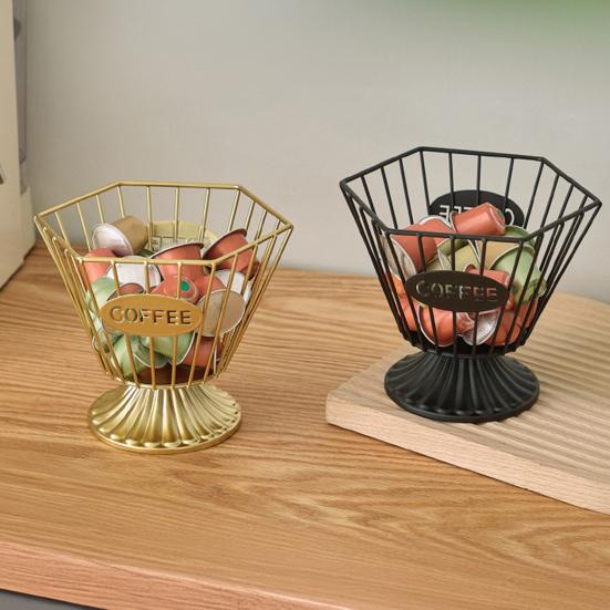 Coffee Capsule Storage Bowl Large Capacity Espresso Pods Organizer Countertop Coffee Capsule Holder for Snacks Candies Coffee Bar