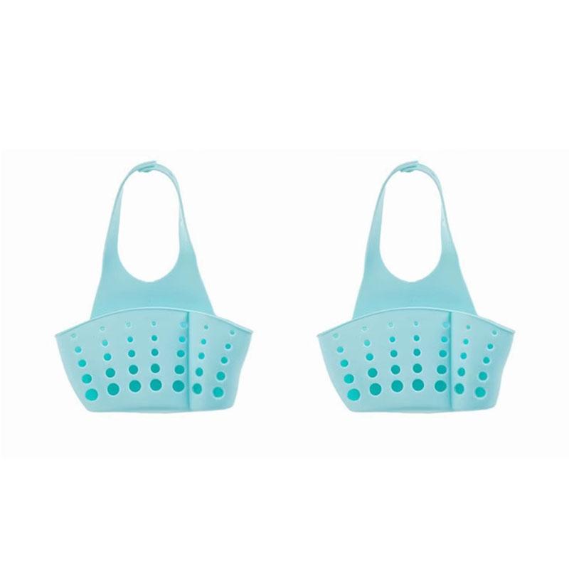 1/2/3pcs Home Storage Drain Basket Kitchen Sink Holder Adjustable Soap Sponge Shlf Hanging Drain Basket Bag Kitchen Accessories