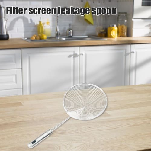 Spider Strainer Skimmer Ladle | Stainless Steel Wire Strainer Food Strainers | Hangable Kitchen Gadgets with Long Handle for Noodles, Oil Filtering, H