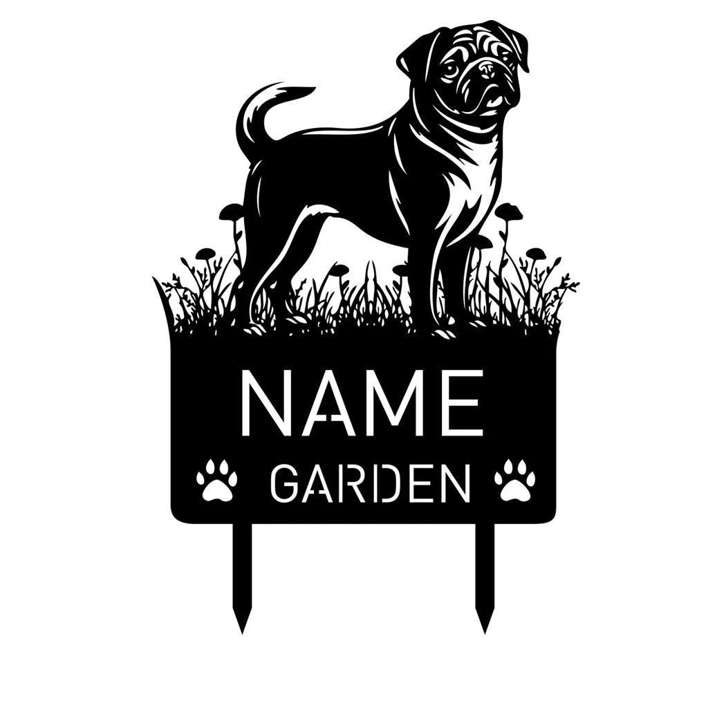 Metal Garden Stake Custom Dog Memorial Grave Marker Personalized Pet Sign Outdoor Remembrance Sympathy Gift