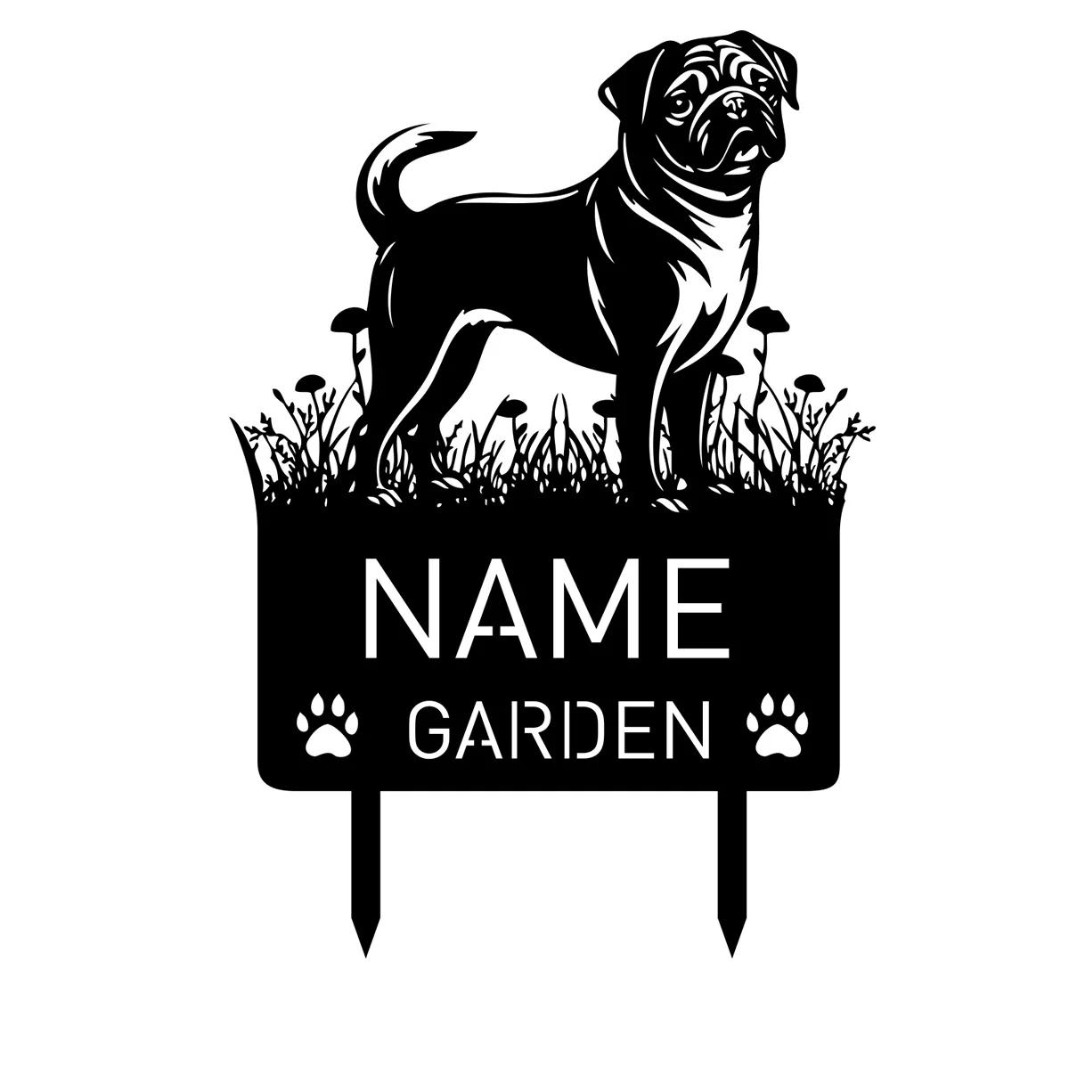 

Metal Garden Stake Custom Dog Memorial Grave Marker Personalized Pet Sign Outdoor Remembrance Sympathy Gift