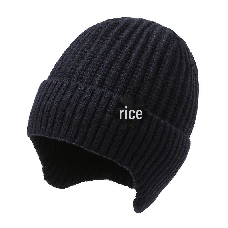 Men's Winter Wool Hat & Scarf Set: Thickened, Ear-Protecting, Cold-Proof, Warm, Knitted, Ideal for Riding
