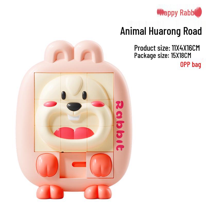 Cartoon Animal 3D Sliding Puzzle for Kids