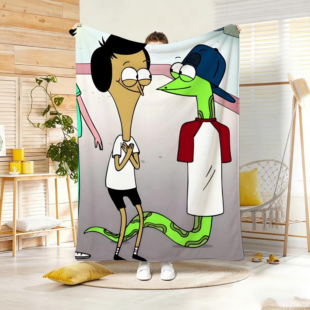 2Dhand Drawn Cartoon S-Sanjay And Craig Throw Lightweight 240G Flannel Blanket Soft Skin-Friendly For Summer Cooling