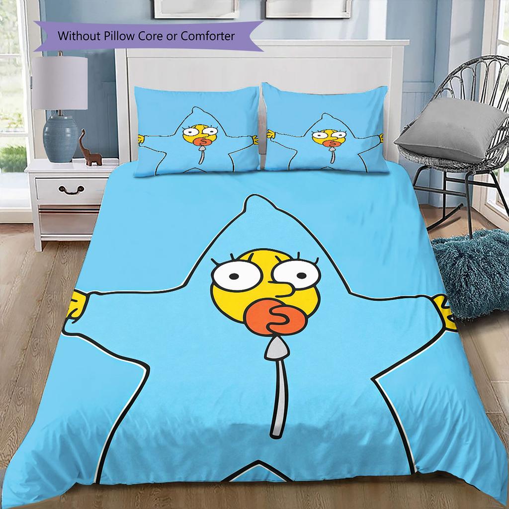 Maggie Pattern Bedding Home Decoration Birthday Gift ( 1 Duvet Cover + 2 Pillowcase, Without Core),fan Merchandise.