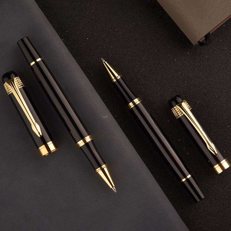 Black Metal Signature Pen, Business Gift Pen, School Office Stationery, Writing Supplies