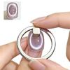 Black Hole Shape Cat Eye Nail Art Magnet Suck Hollow Cat Eye Nail Art Effect Magnet Ring for Magnetic Gel Polish Manicure Tools