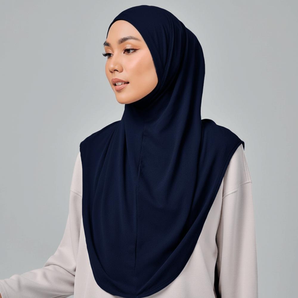 Atmungsaktiver Eid al-Fitr Langer Turban Verstellbarer Hijab Kopfwickel Elegantes Arabisches Damen Kopftuch Täglich