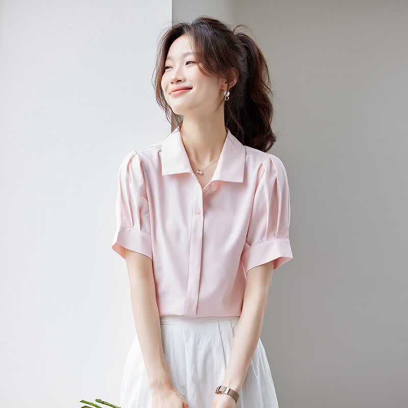 Tuoluoman 2026 Summer Women's Short Sleeve Professional Blouse