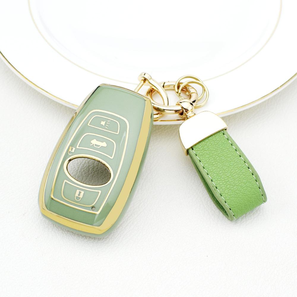 

4-кнопочный чехол-брелок для ключа для Subaru Legacy Impreza Forester XV BRZ WRX Levorg Бесключевой пульт дистанционного управления Крышка корпуса ключа 2017 2018 2019 Брелок зелёный