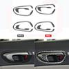 8Pcs For Honda Civic 8th 2006-2011 Carbon Fiber Interior Door Handle Cover Trim