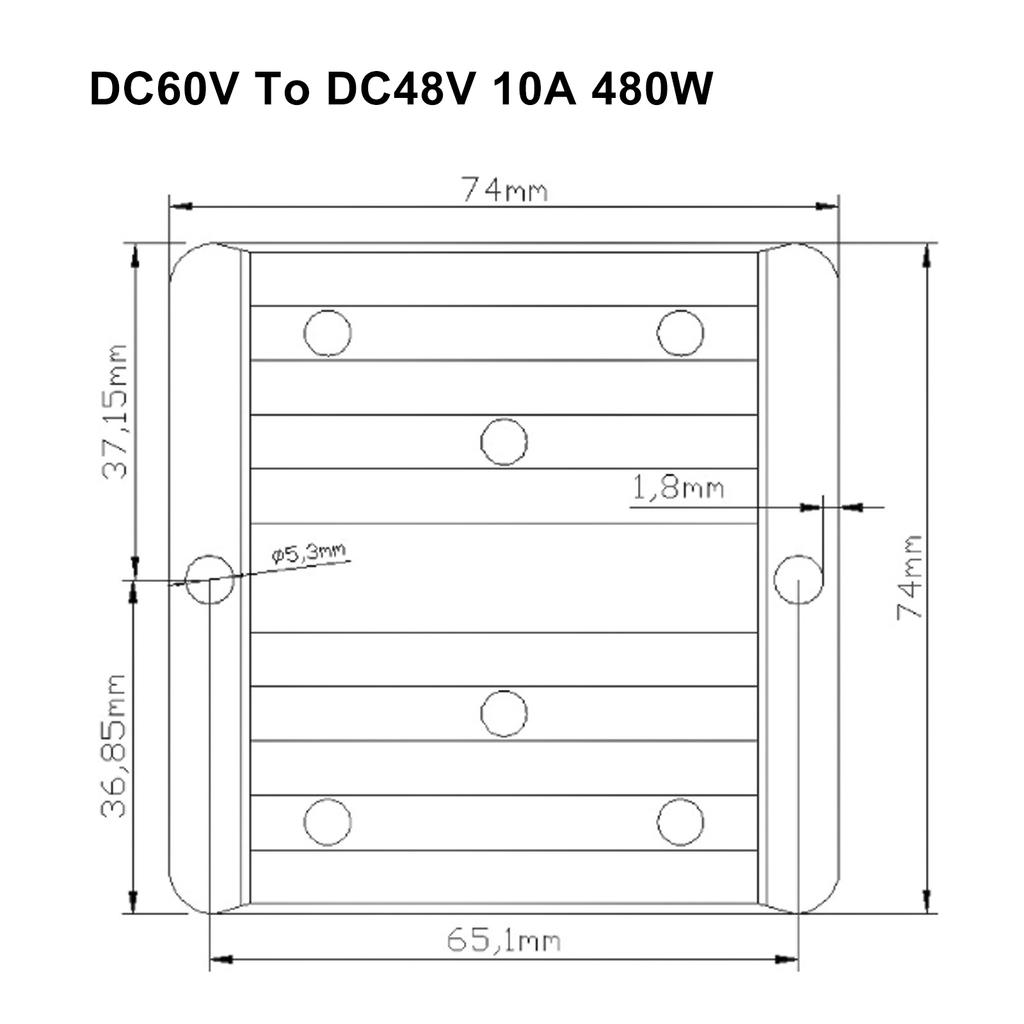 DC/DC Buck Step-Down Module 60V To 48V 10A Power Supply Converter Regulator