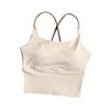 Women's Strappy Back Yoga & Pilates Tank Top with Chest Pad - Fitness & Running Sportswear