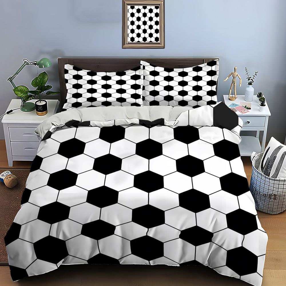 Football Print Bedding Set Sports Enthusiast Duvet Cover 1 Duvet Cover 2 Pillowcases Adult And Children Bedding Set Luxury Gifts