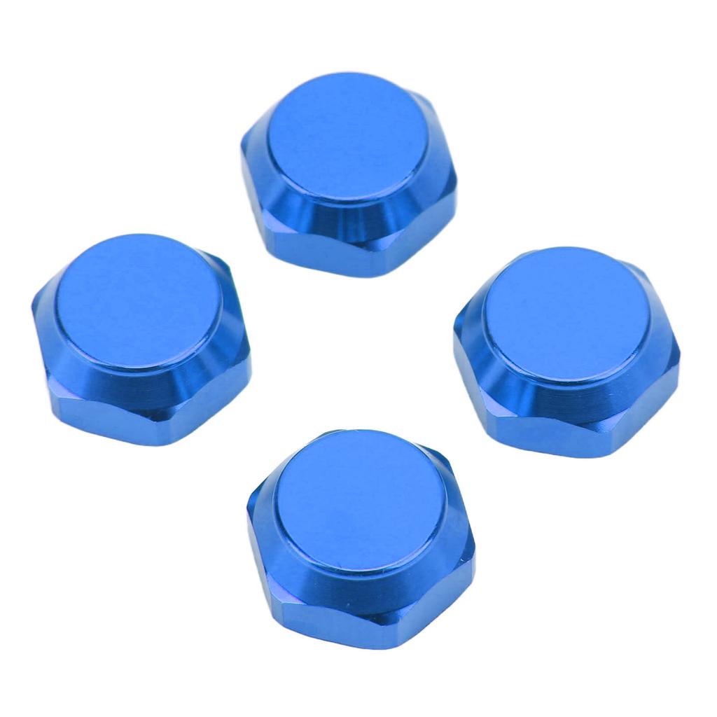 4pcs 1 8 RC Hex Hub Nuts Dustproof Lightweight 17mm Aluminum Wheel Hex Drive Hub AdaptorBlue