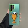 Color Phone Case For Samsung Galaxy S26 S25 S24 S23 S22 Ultra S20 S10 S21 FE 5G Plus Silver IMD Cover Soccer Love Champion