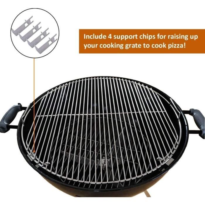 onlyfire ensemble d'anneaux à pizza en acier inoxydable avec rôtissoire