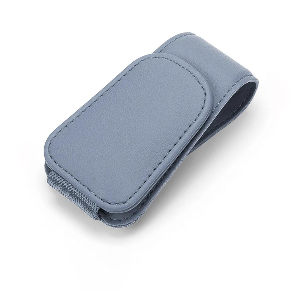Car Glasses Holder Universal Auto Sun Visor Sunglasses Clip Magnetic Leather Eyeglass Card Ticket Clips Car Interior Accessories