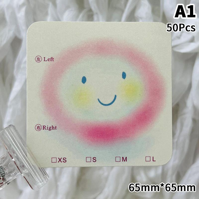 50Pcs Press On Nail Cardboard Cards 6.5X6.5Cm 8X8Cm Cartoon Pattern Nail Art Display Photo Props Card False Nail Tips Manicure