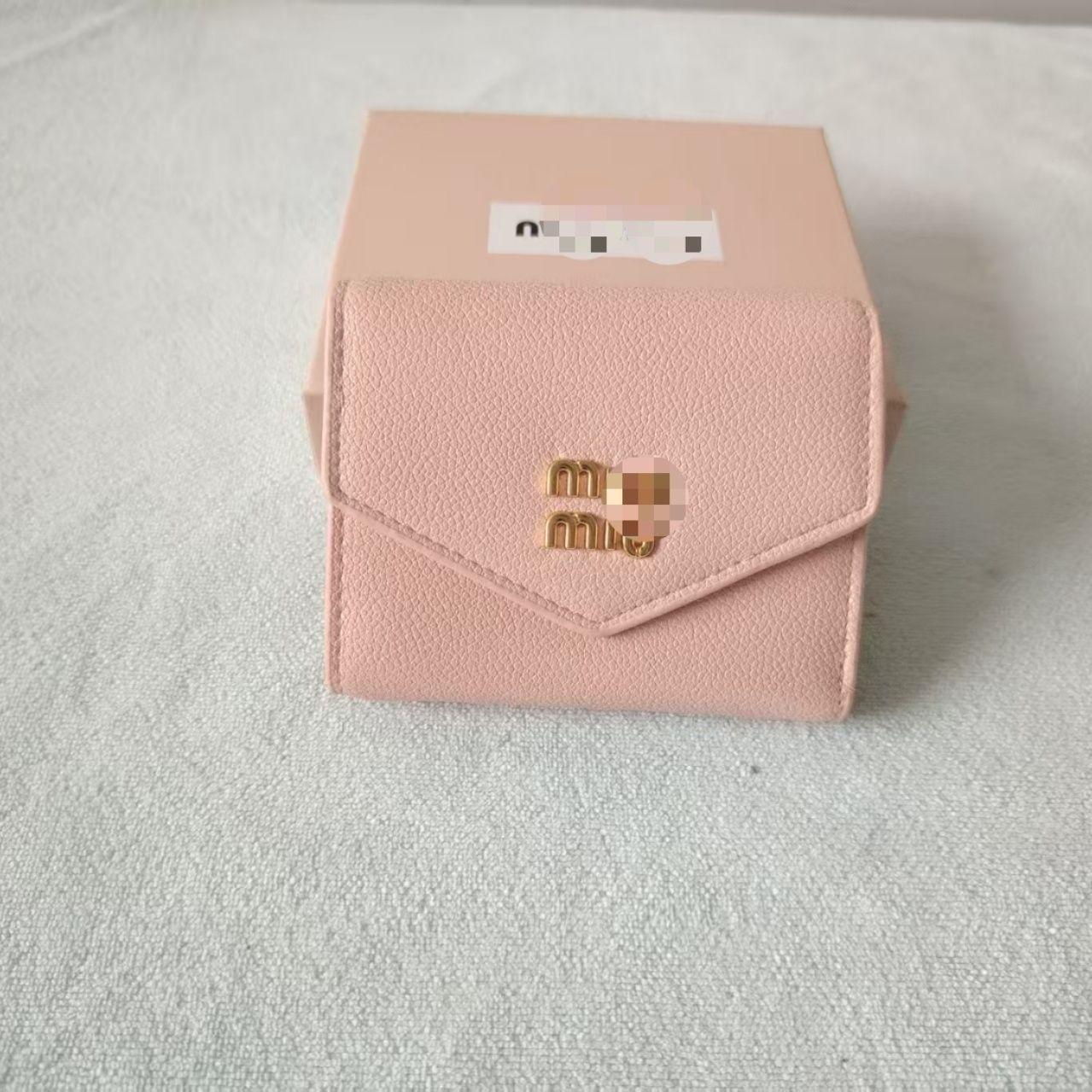 Многоцветный складной держатель для карт и кошелек для монет из натуральной кожи для женщин розовый 2080₽