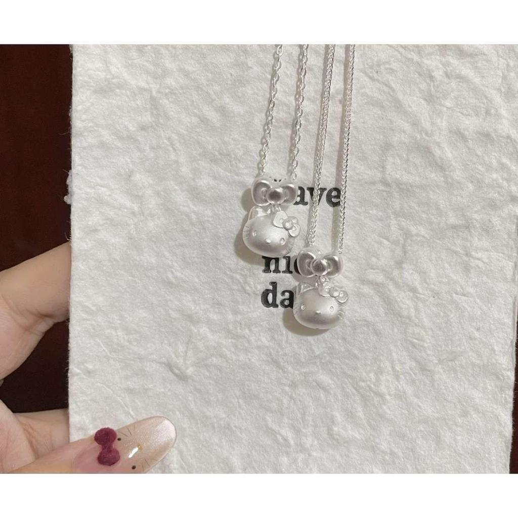 S925 Hello Kitty Bow Pendant Necklace - Cute Gift for Best Friend, Girlfriend, or Child