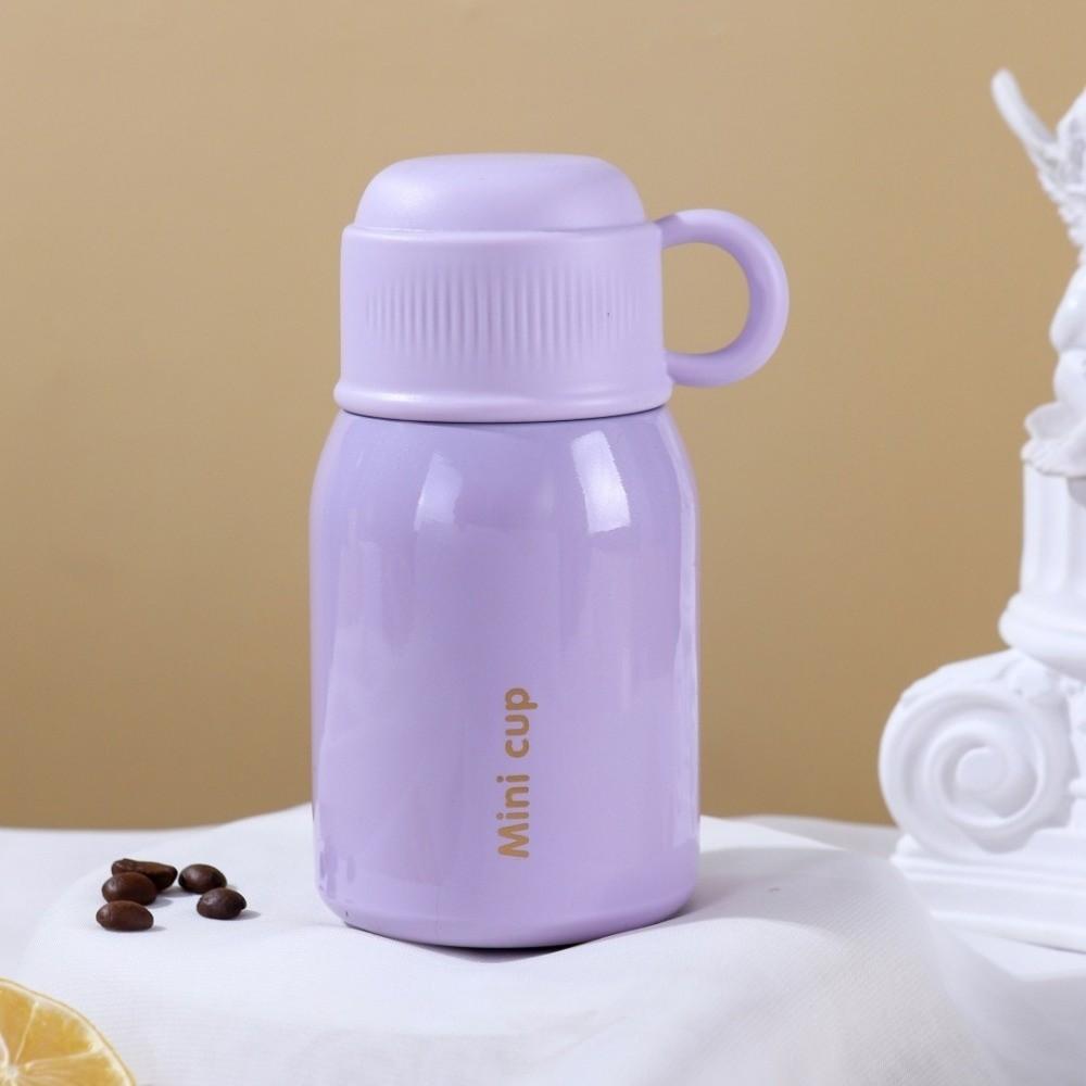 Minimalist 300ML Thermos Cup Double Layered with Handle Vacuum Flask Stainless Steel Mini Pocket Cup Outdoor