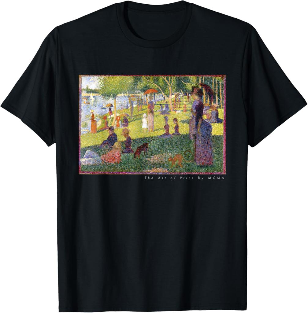 A Sunday Afternoon on the Island of La Grande Jatte Seurat Graphic Tee Casual Cotton Short Sleeve TShirt