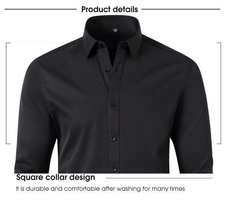Men's Slim Fit Stretch Korean Style Business Casual Shirt