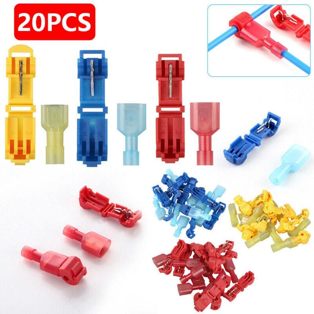20PCS/Set T-shaped Crimp T-Tap Wire Connector Waterproof Crimp Wire Terminal  Electrical